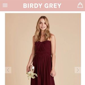 Never Been Worn Birdy Grey Convertible Chicky Dress -Cabernet Size Small